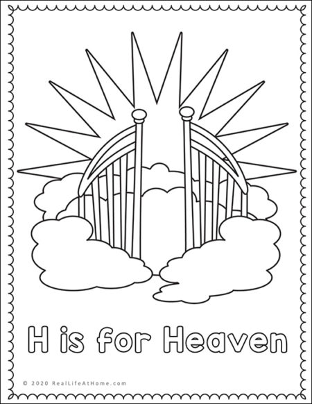 Letter h â catholic letter of the week worksheets and coloring pages