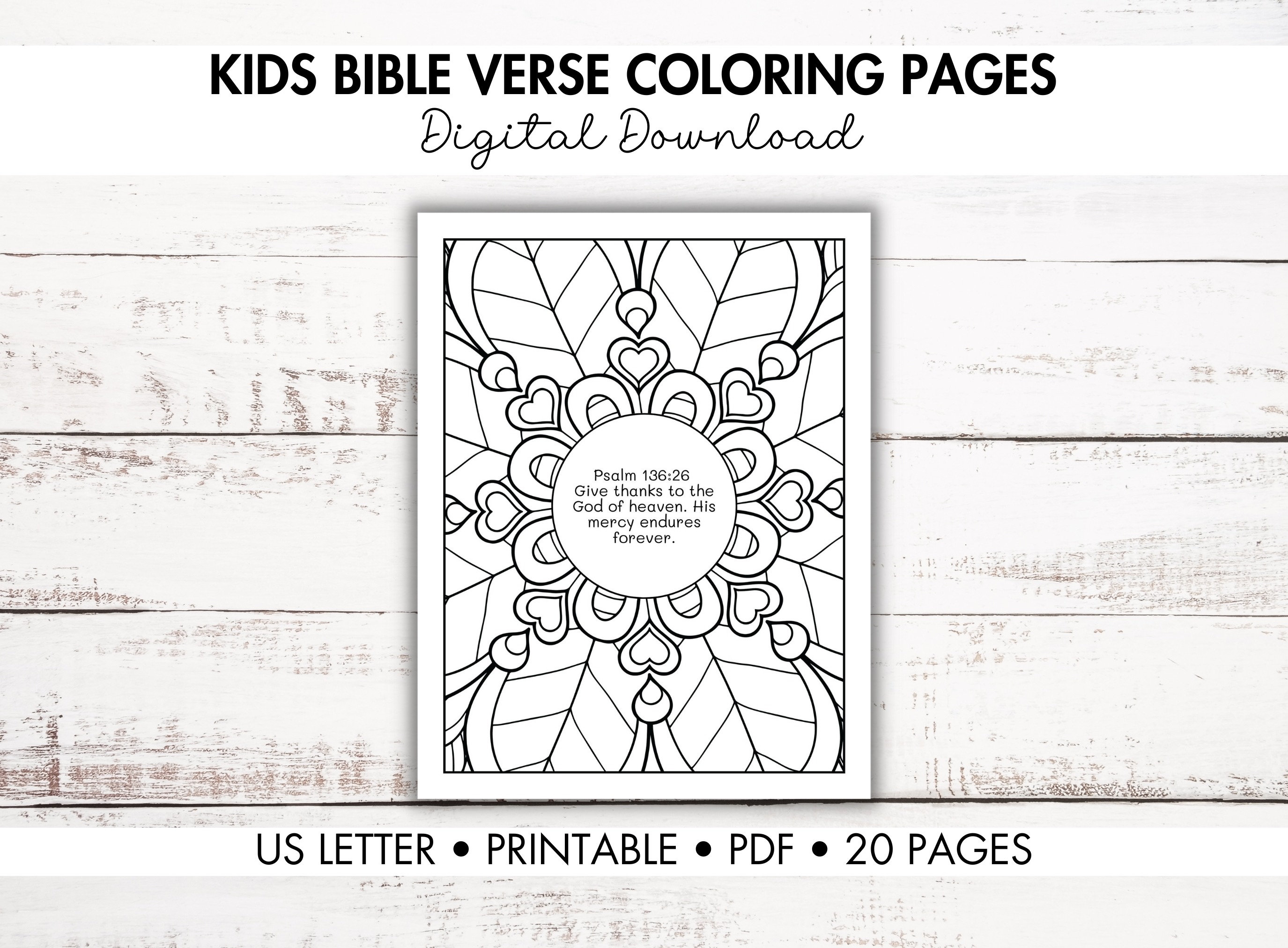 Kids page bible verse mandala coloring pages instant download christian youth group digital download boy girl gift sunday school download now