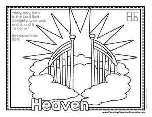 Free bible abc coloring pages