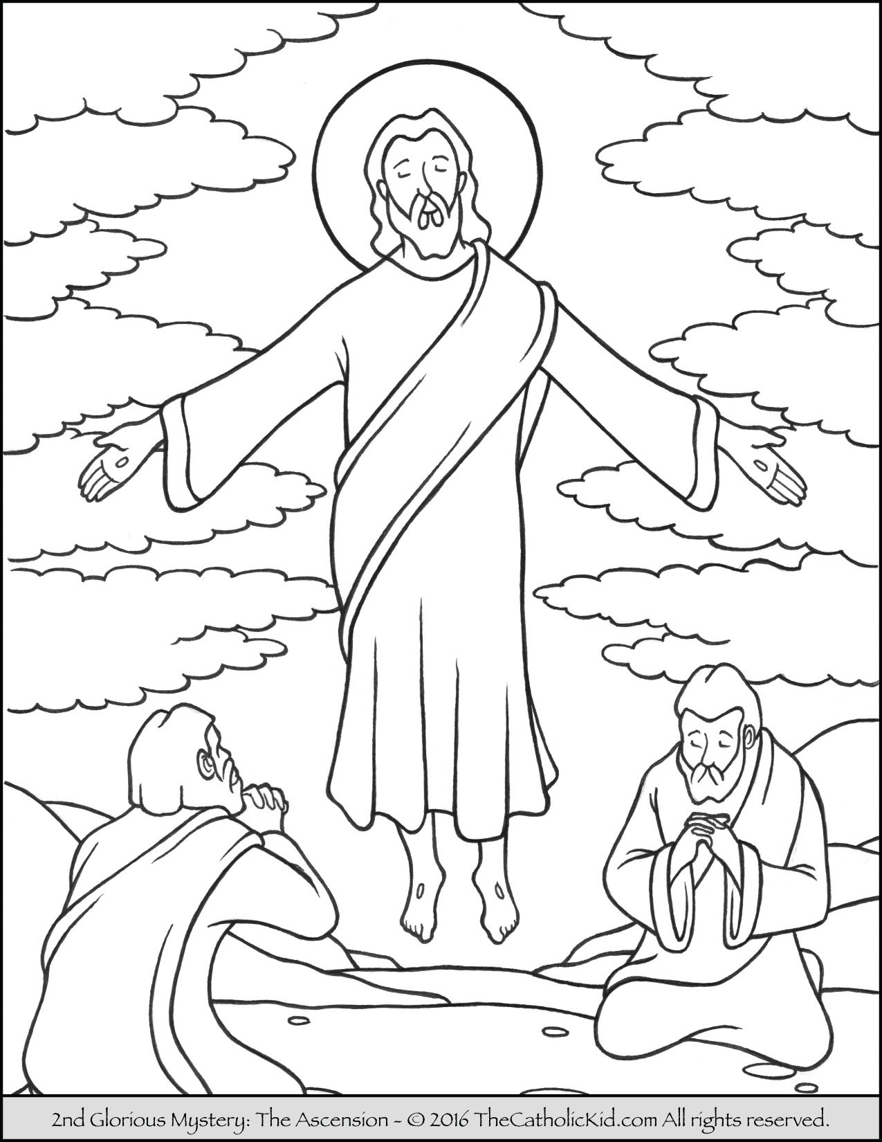 Feast of the ascension of our lord coloring pages