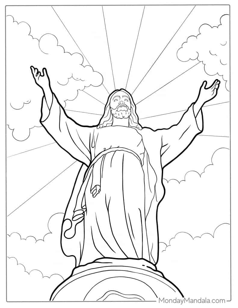 Jesus coloring pages free pdf printables