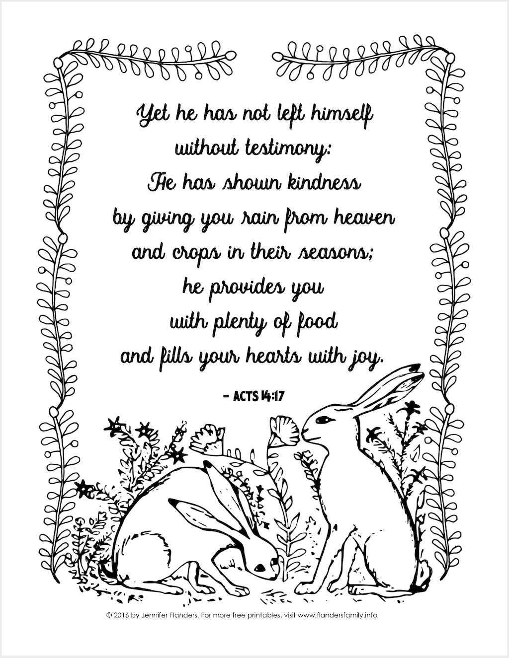 Kindness from heaven coloring page