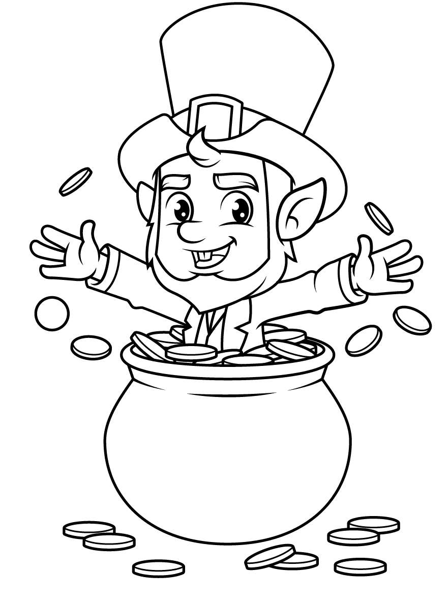 Leprechaun coloring pages printable for free download