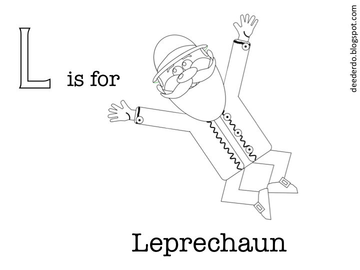 Deeder do l is for leprechaun coloring page