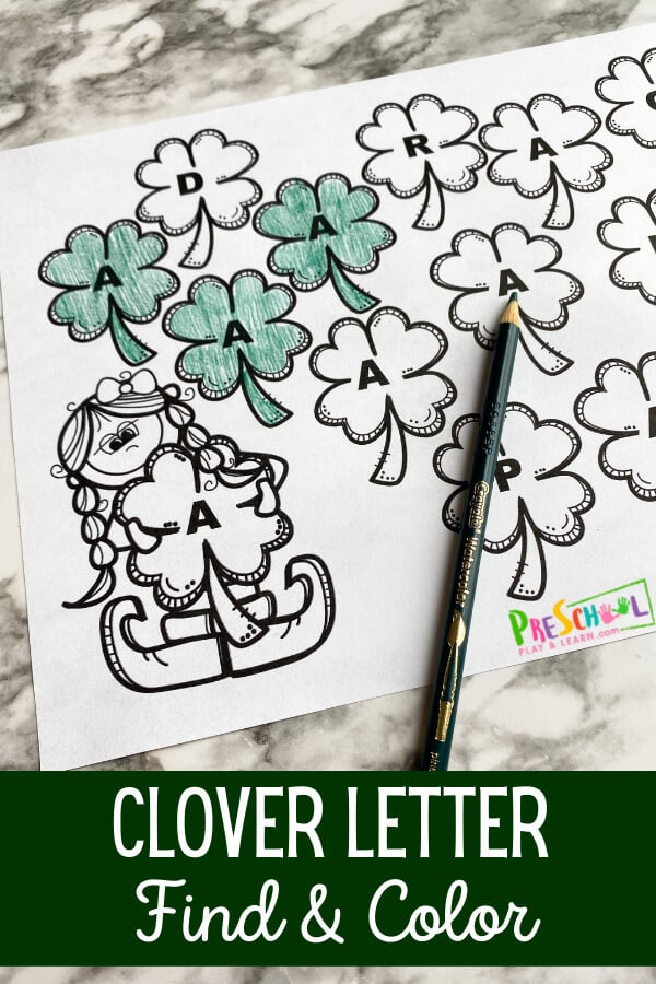 Ð free printable clover letter find st patricks day worksheets