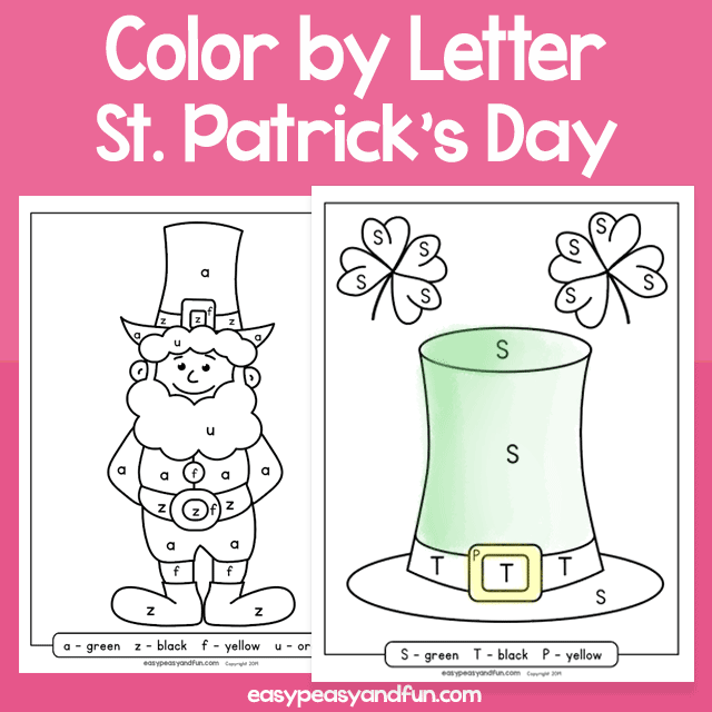 Saint patricks day color by letter â easy peasy and fun hip