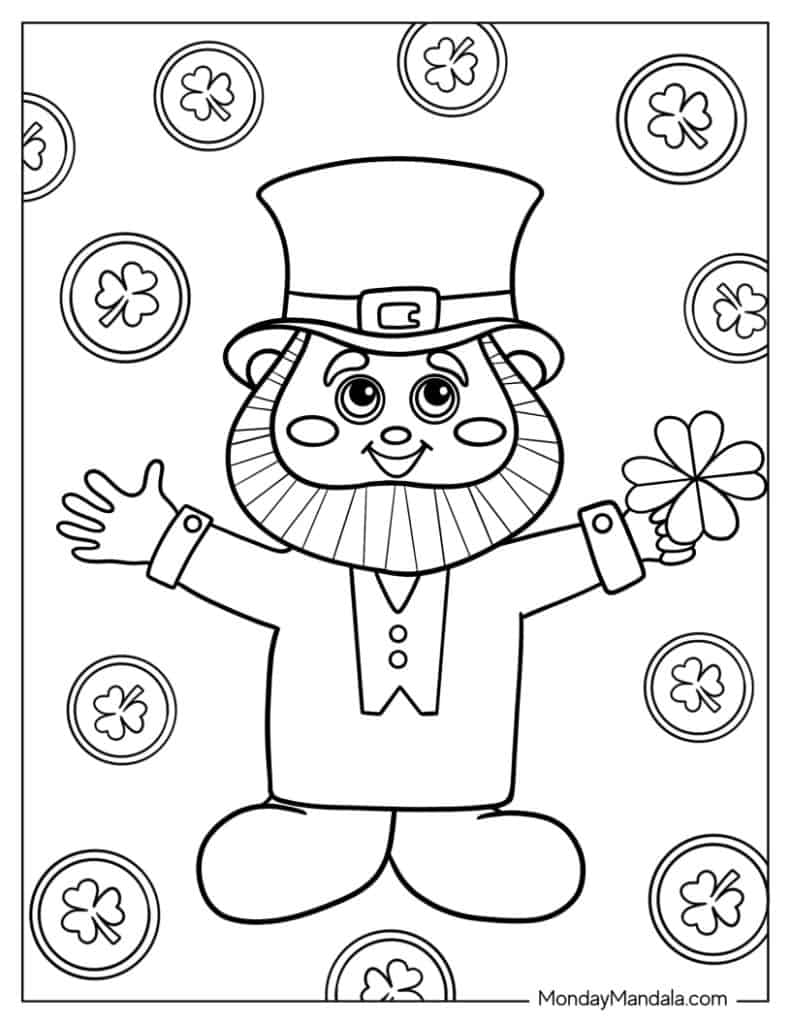 St patricks day coloring pages free pdf printables