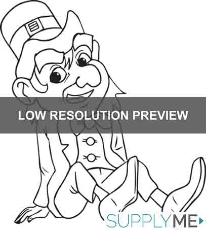 Printable leprechaun coloring page for kids â