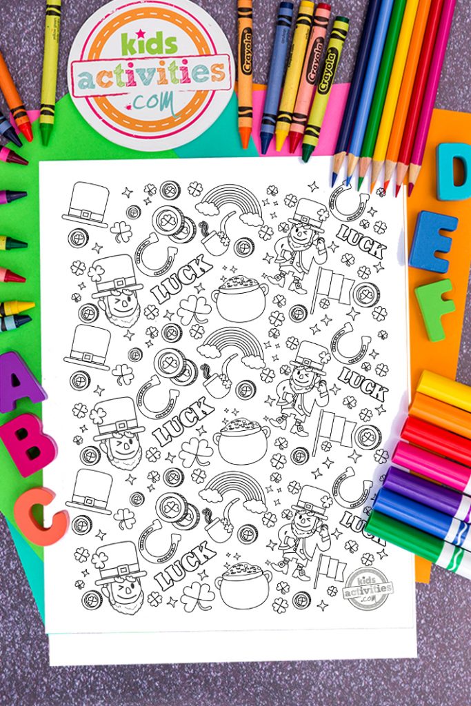 St patricks day doodle coloring pages kids activities blog