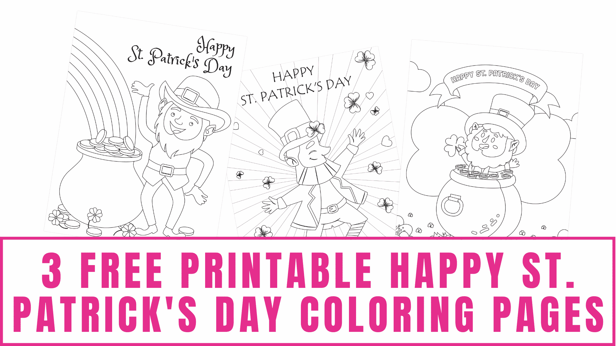 Free happy st patricks day coloring pages