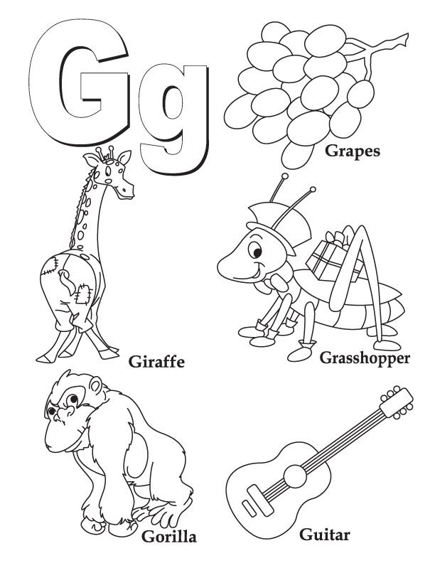 Printable letters g coloring pages for kids alphabet coloring pages preschool letters letter g worksheets