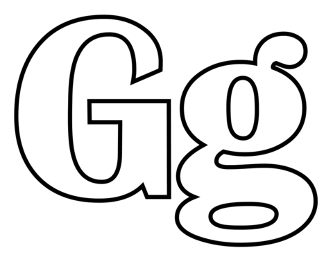 Classic letter g coloring page free printable coloring pages