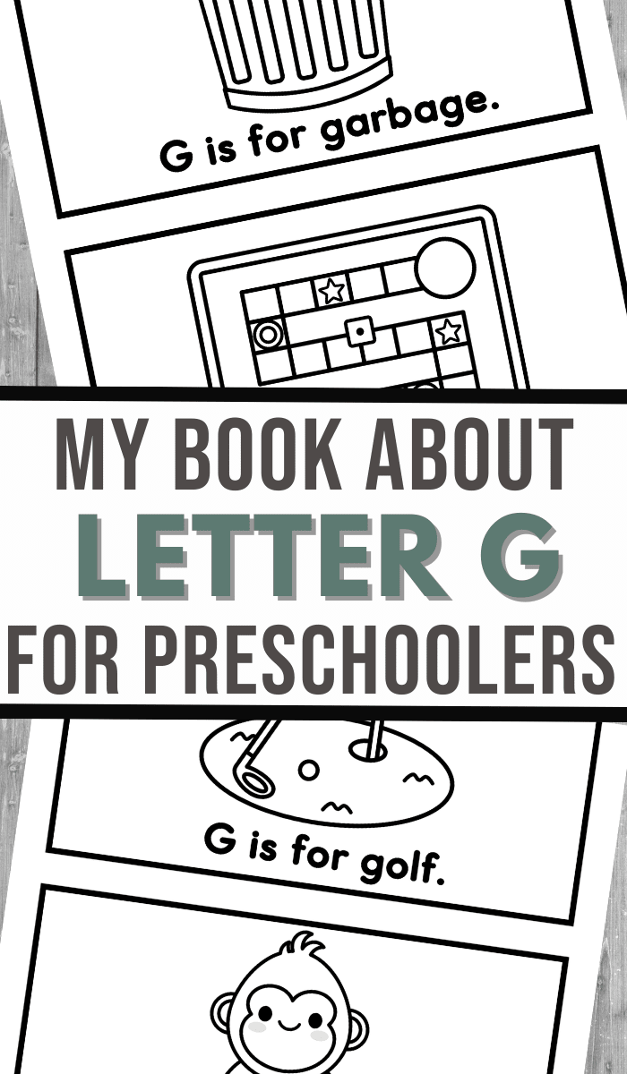 My printable letter g book
