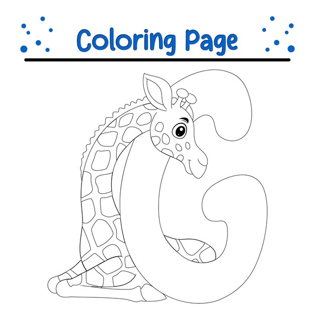 Premium vector a coloring page with the letter g on it