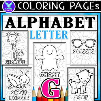 Letter g coloring pages tpt