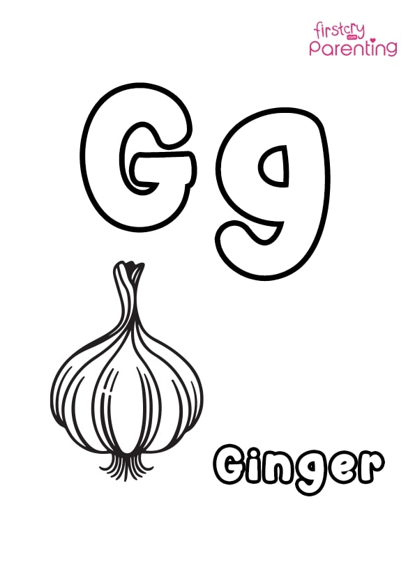 Easy printable letter g coloring pages for kids