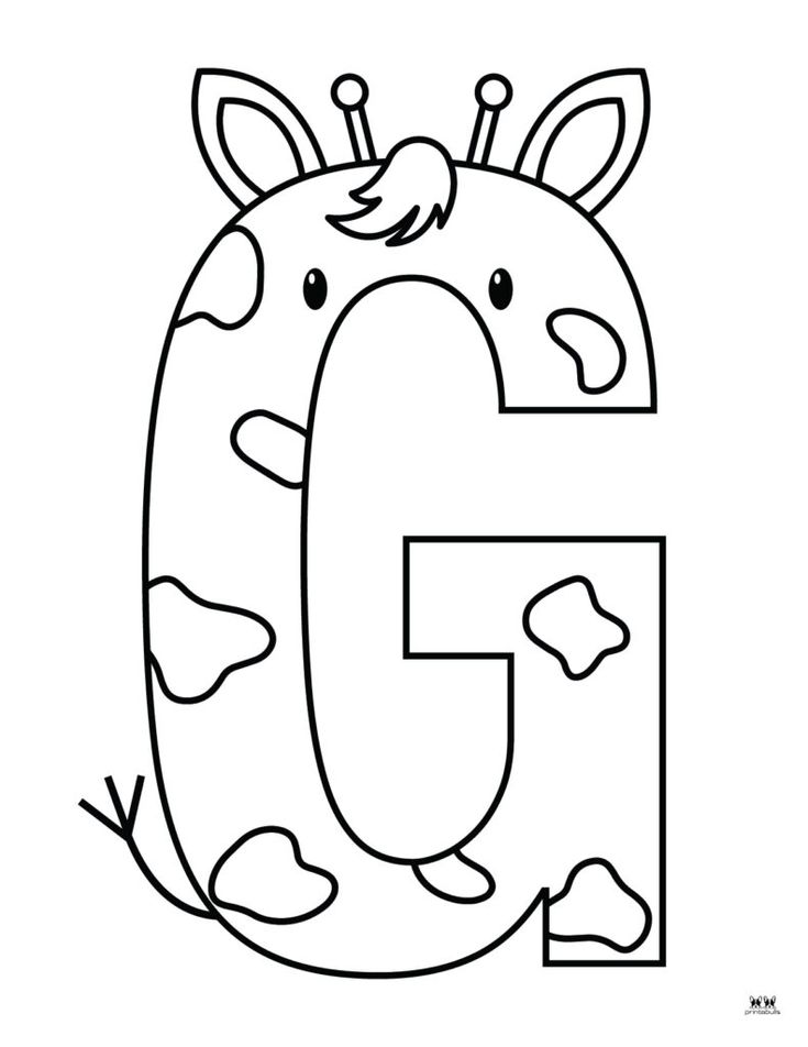Letter g coloring pages