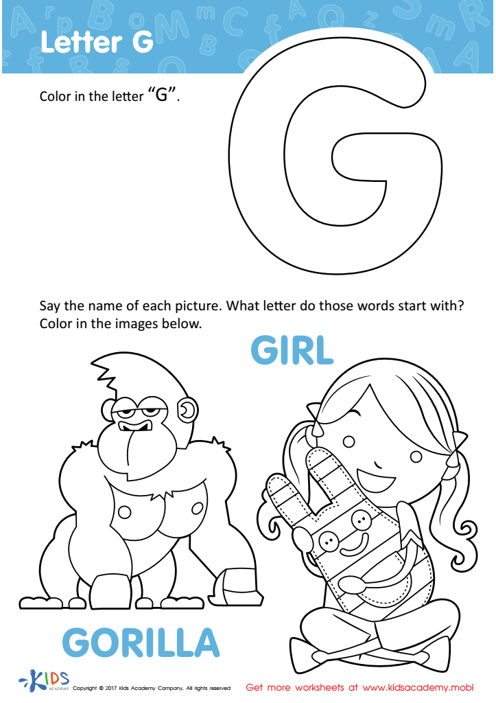Letter g printable letter g coloring sheet free letter g template print out