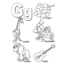 Top free printable letter g coloring pages online