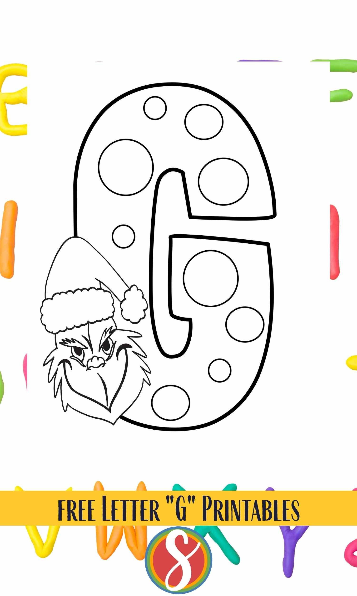 Free coloring pages for the letter g â stevie doodles