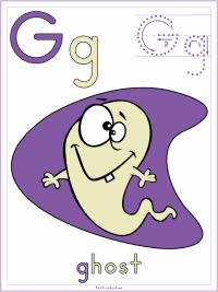 Alphabet letter g ghost preschool lesson plan printable activities and worksheets