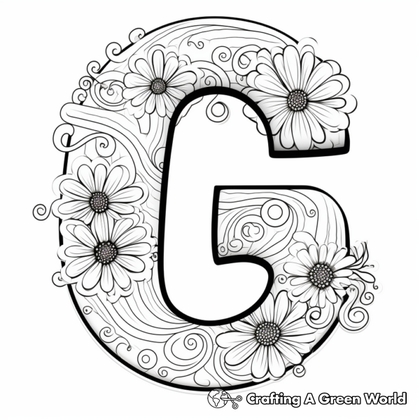 Letter g coloring pages