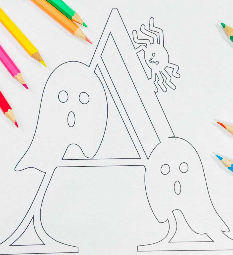 Free ghost colouring pages letters and numbers â extraordinary chaos