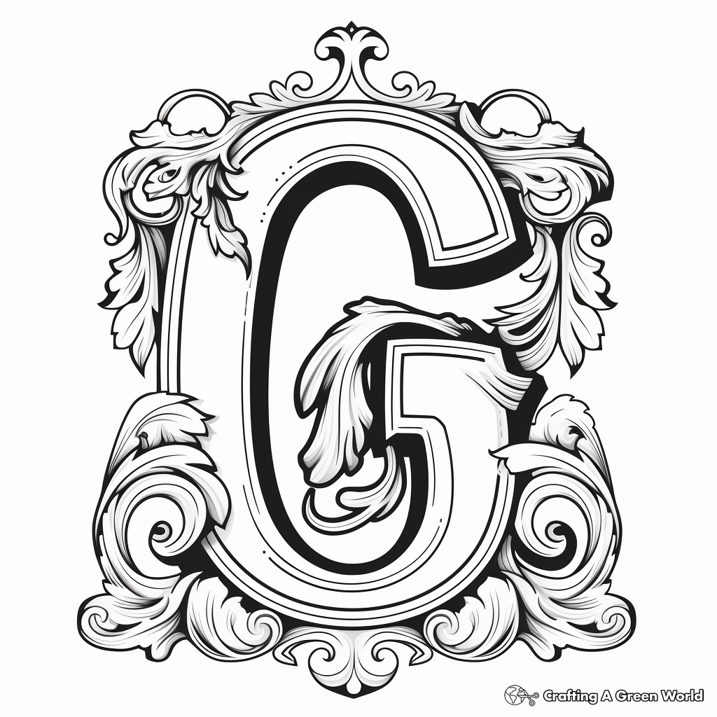 Letter g coloring pages