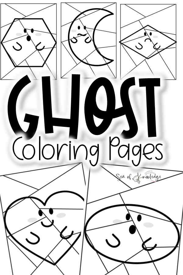 Halloween ghost coloring pages bonus surprise ghost popup