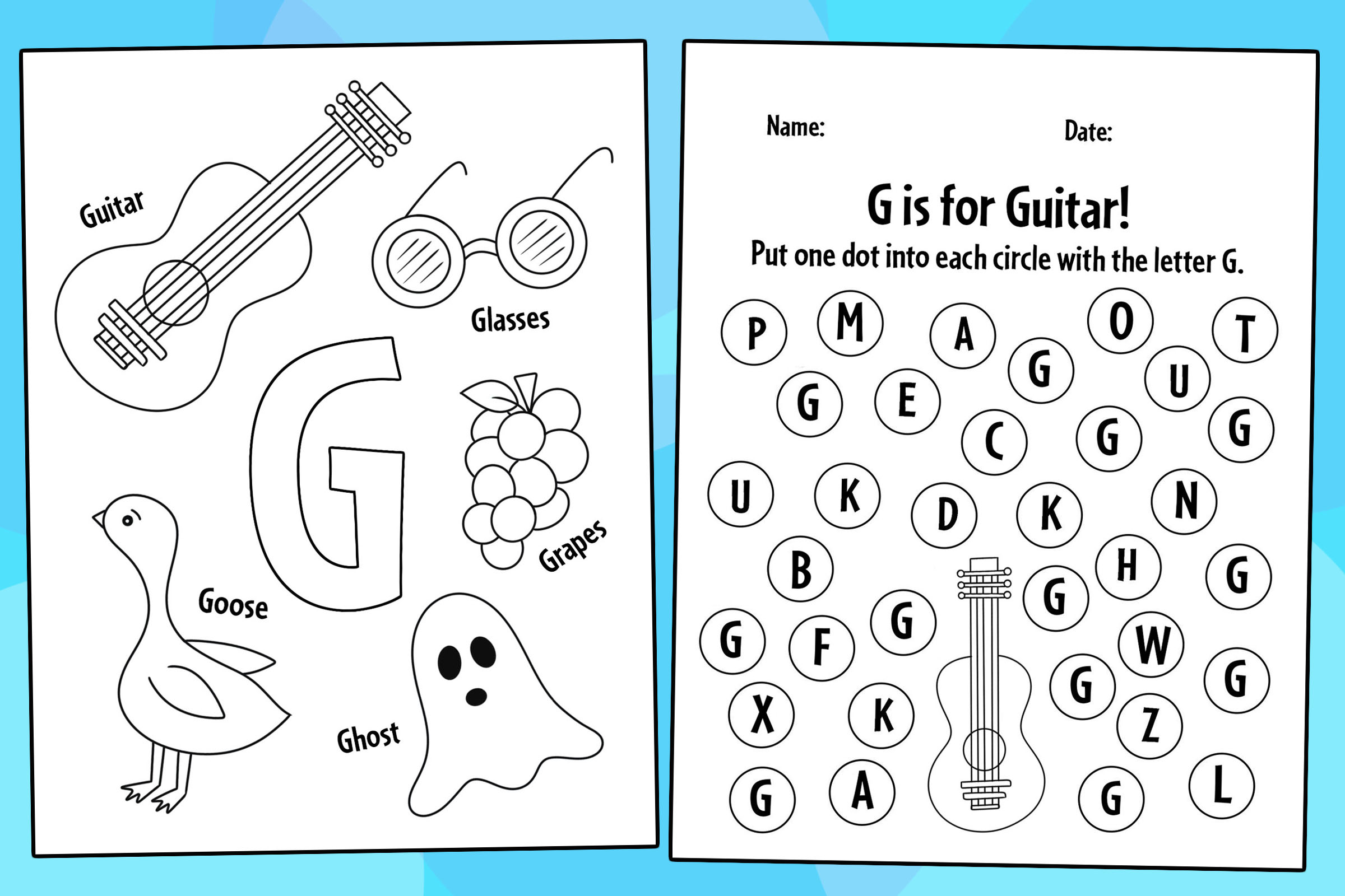 Free letter g worksheets for preschool â the hollydog blog