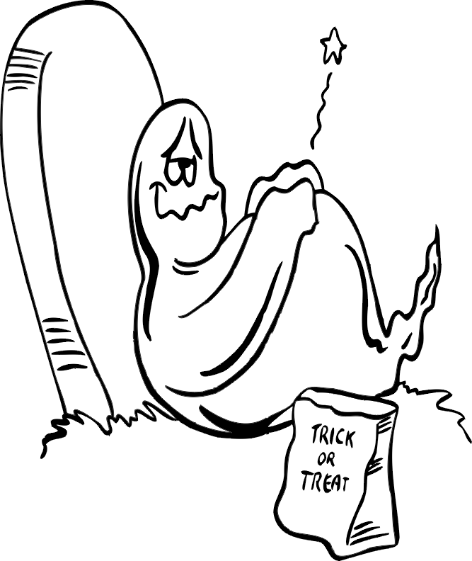 Cutest free ghost coloring pages you can print from home