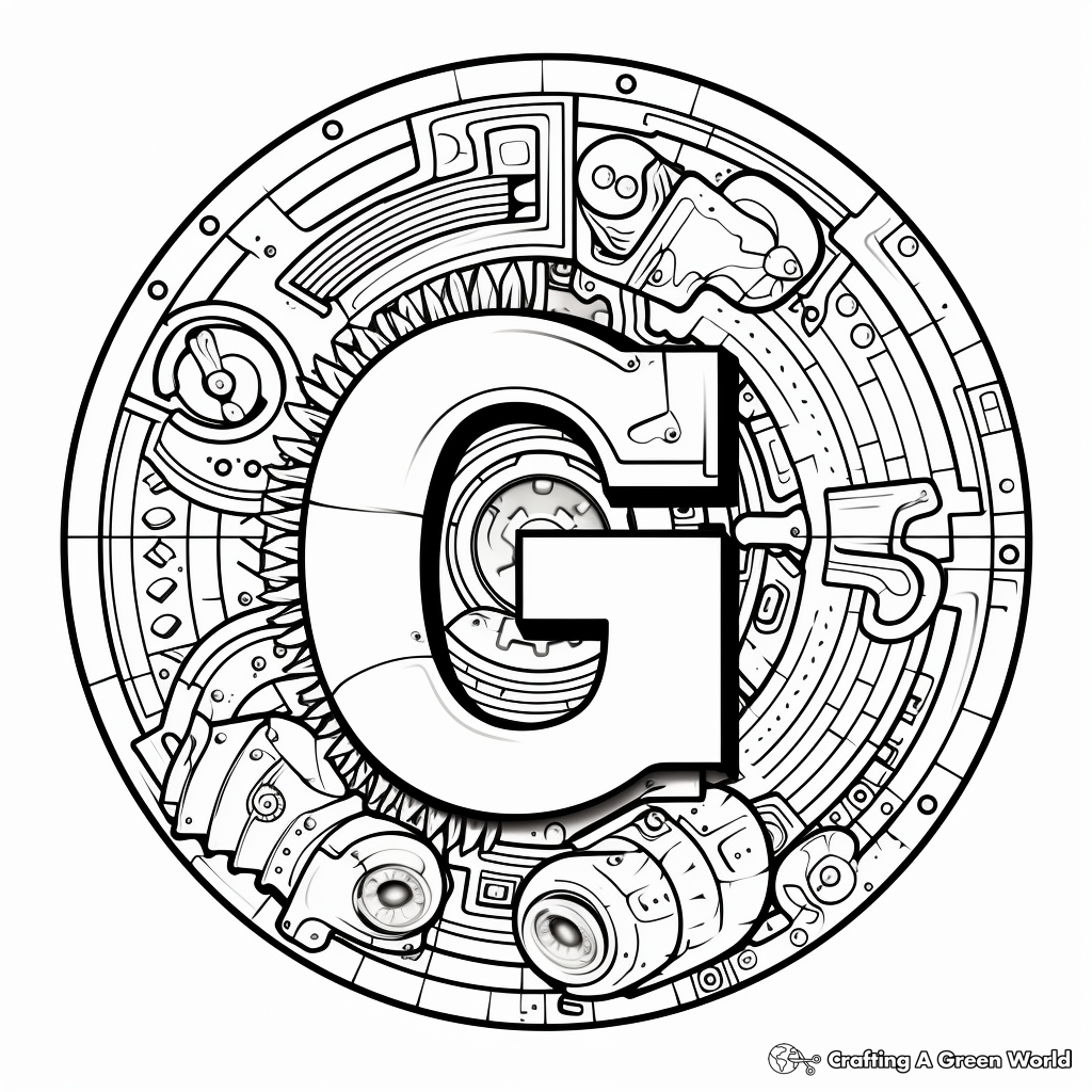 Letter g coloring pages