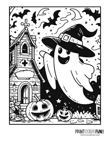 Boo these ghost coloring pages are your key to spook