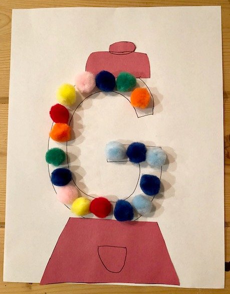 G is for ghost gumball glow and gummy bears letter g activities