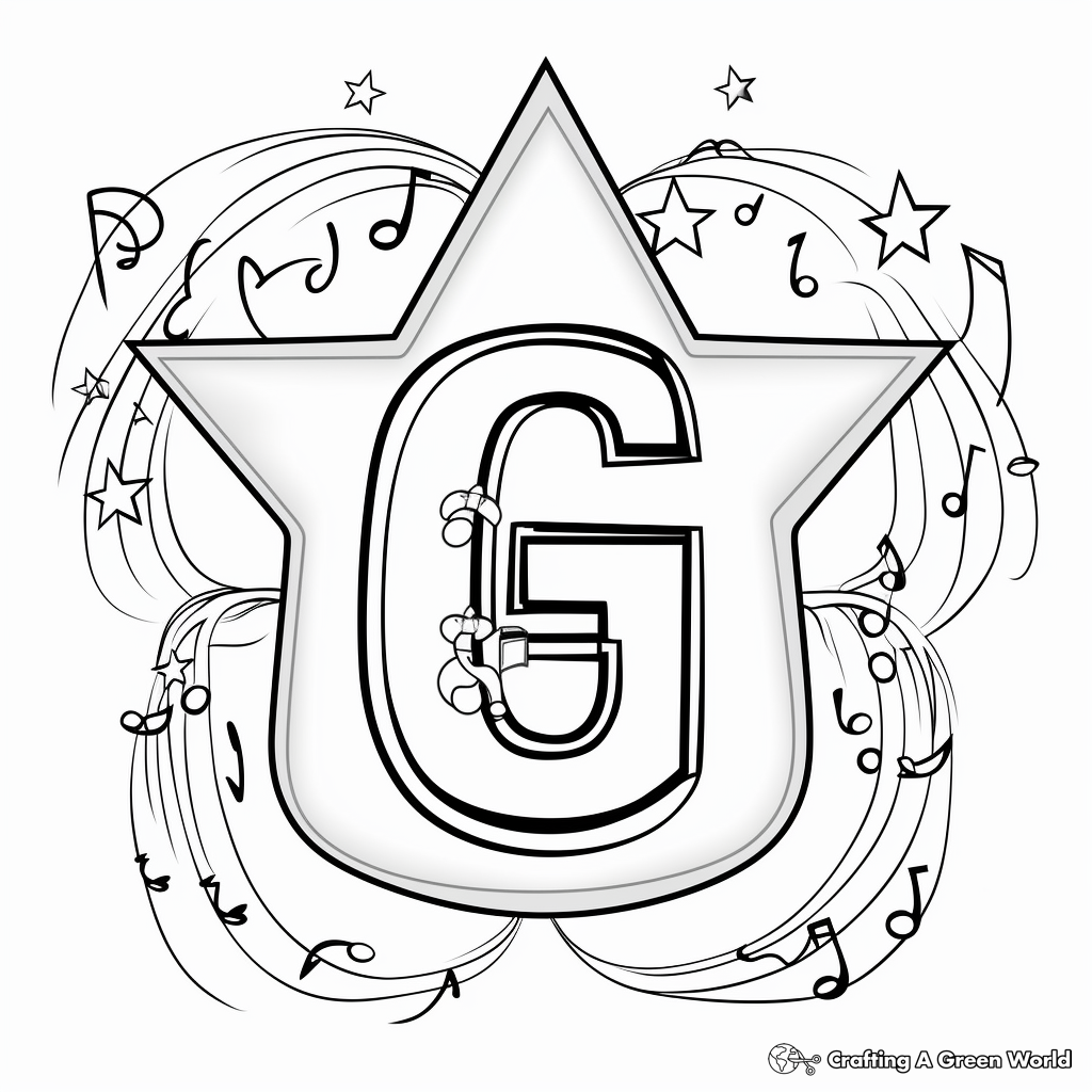 Letter g coloring pages