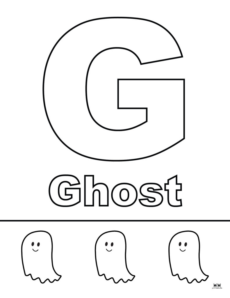 Letter g coloring pages