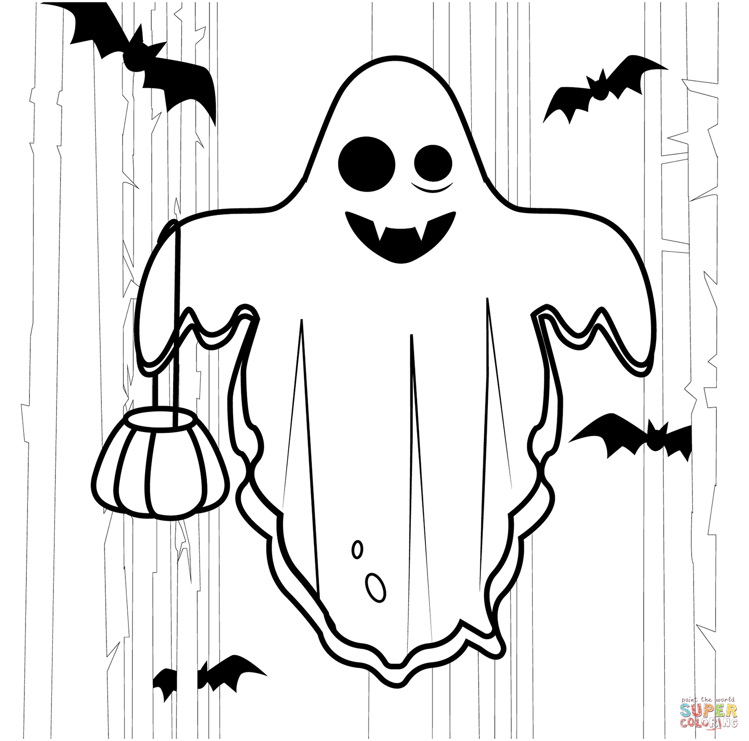 Ghost coloring page free printable coloring pages