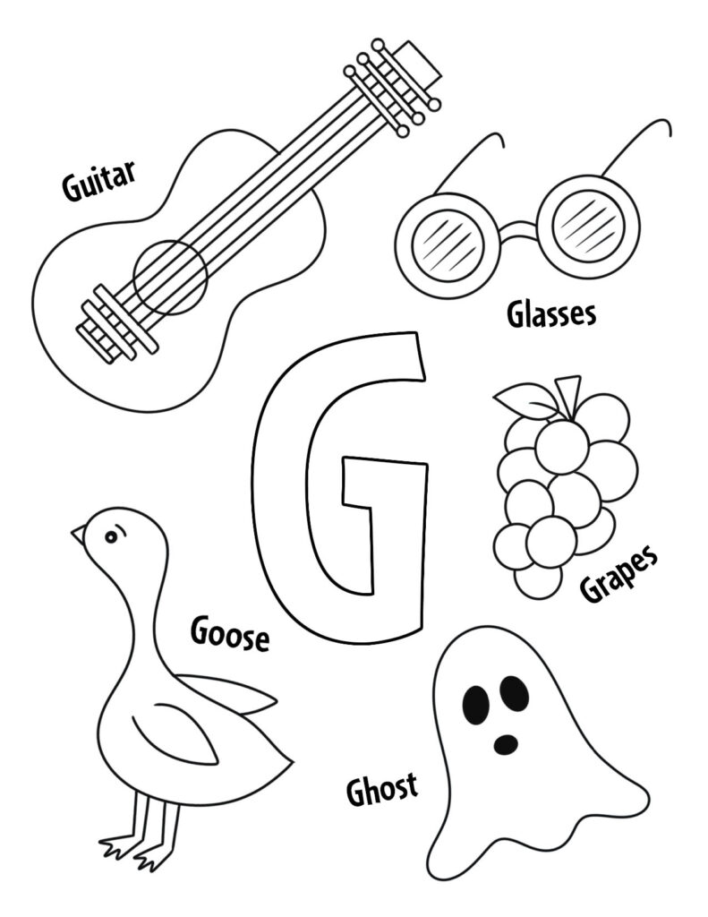 Free letter g worksheets for preschool â the hollydog blog