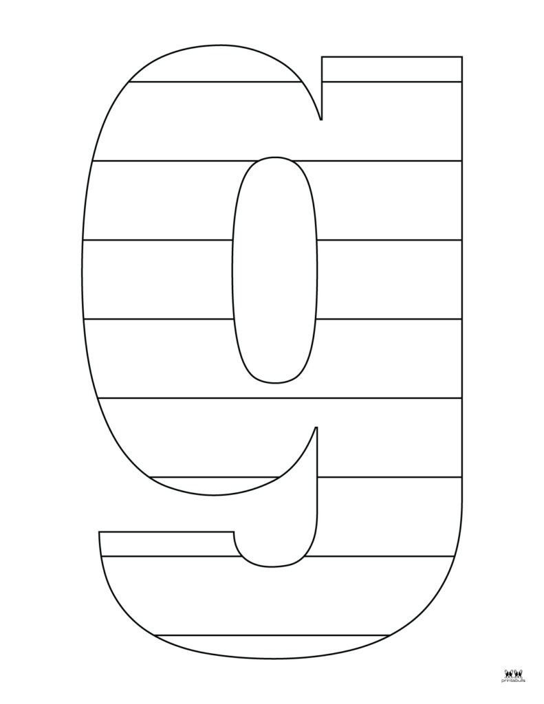 Letter g coloring pages