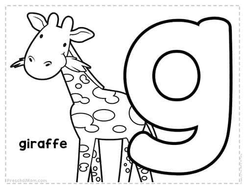 Letter g preschool printables