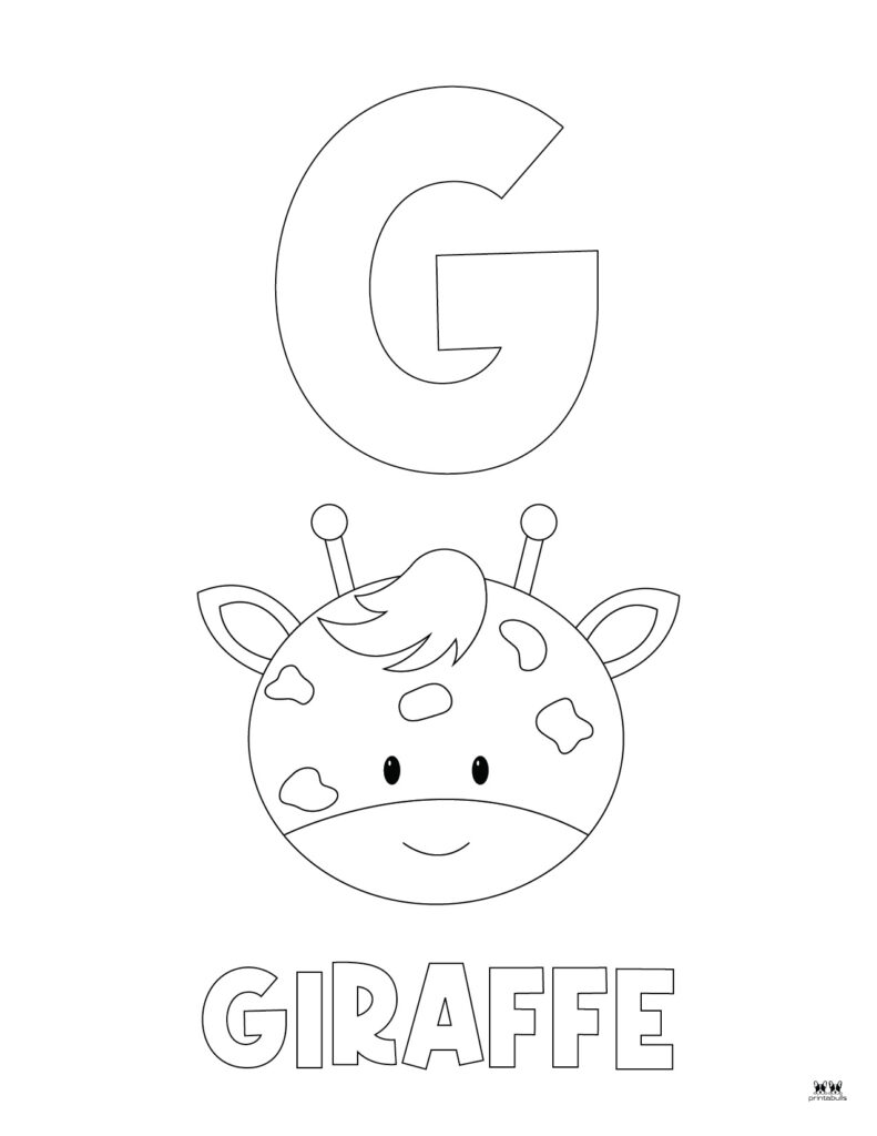 Letter g coloring pages