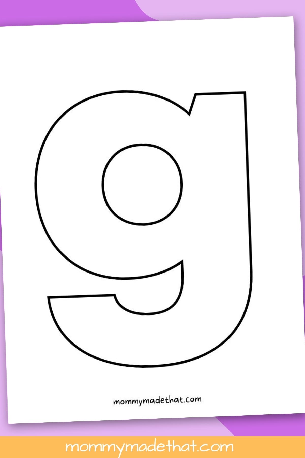 Printable letter g free templates outlines