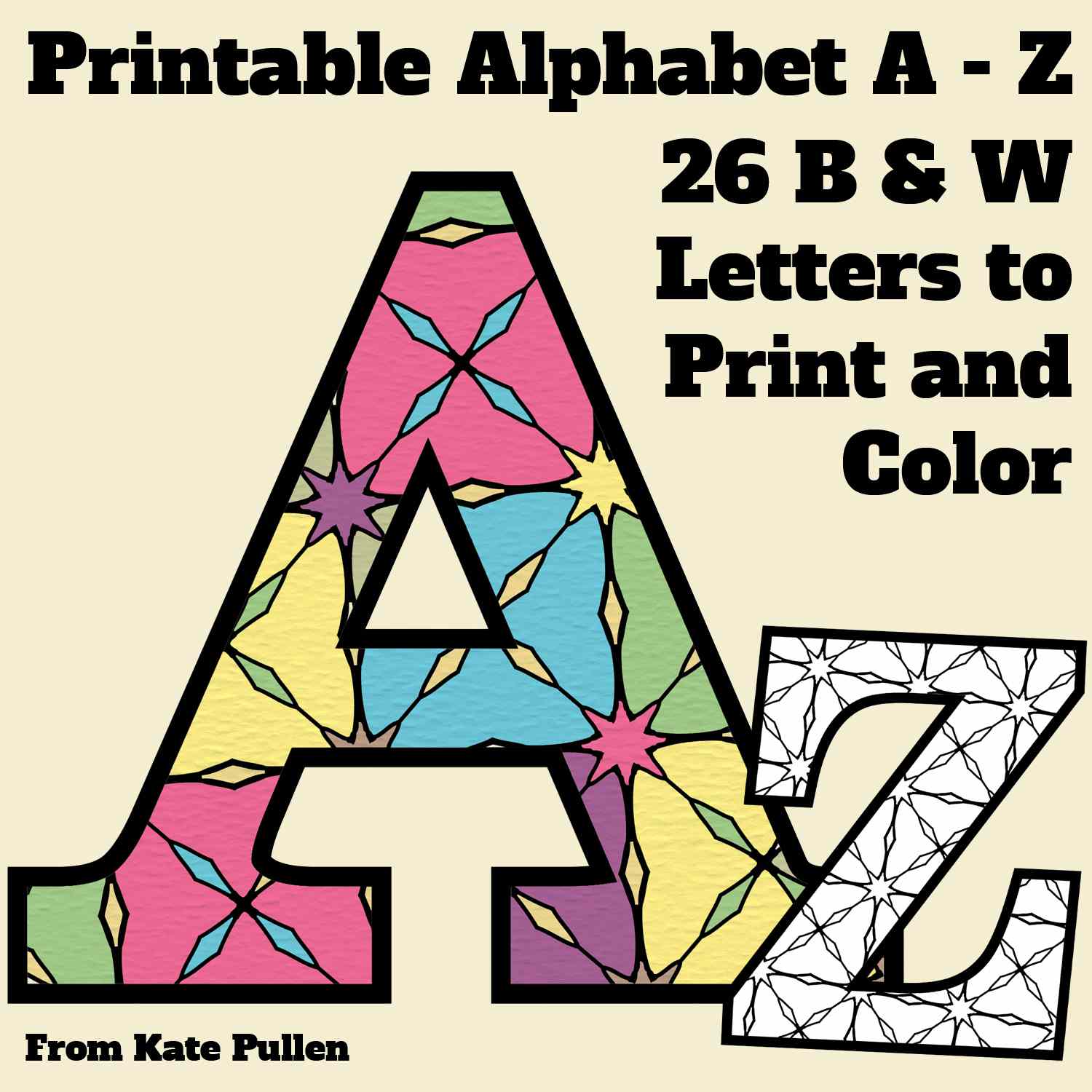 Free printable alphabet letters coloring pages