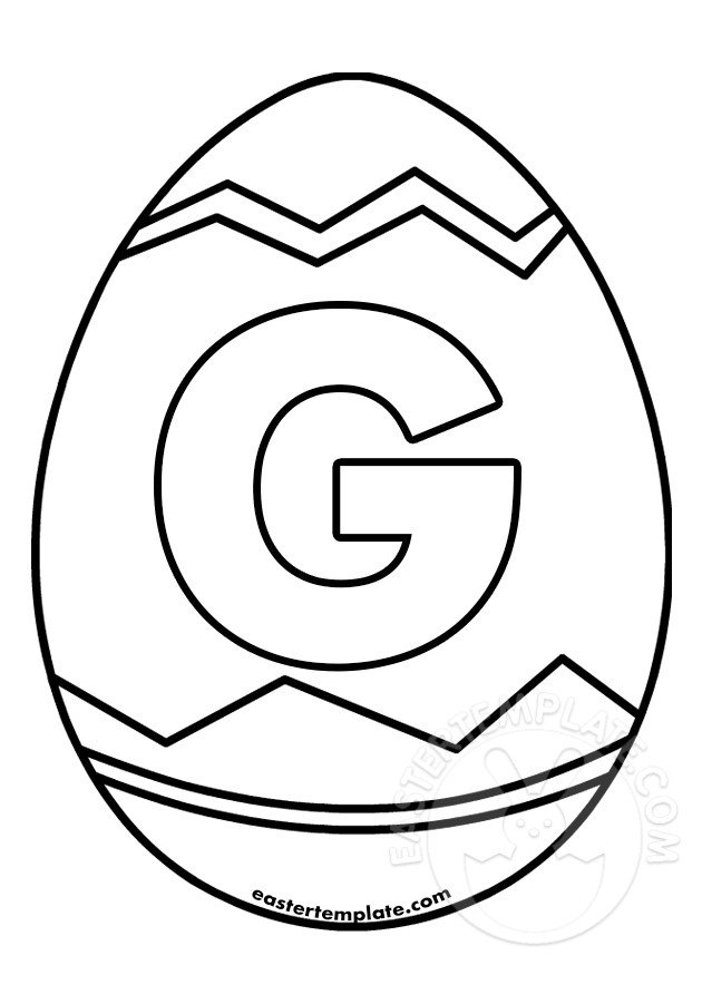 Letter g easter egg