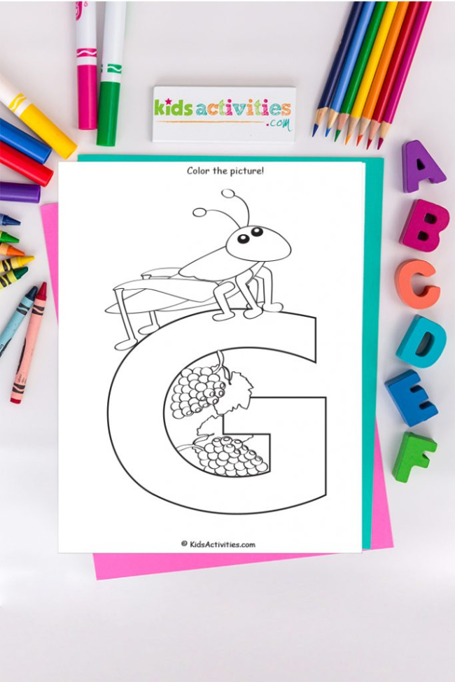 Easy alphabet printable chart coloring pages kids activities blog