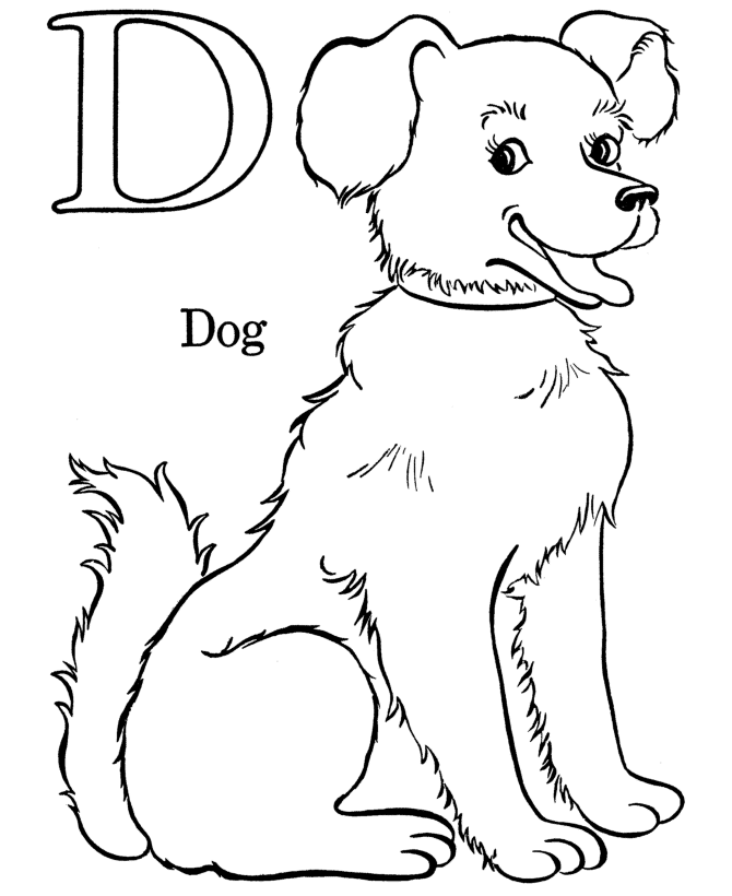 Kids abc coloring pages letter d