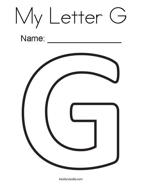 My letter g coloring page