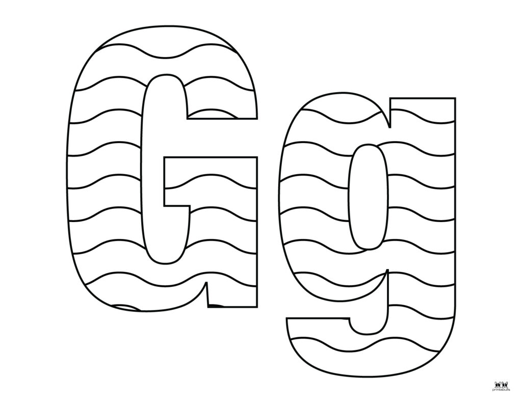 Letter g coloring pages