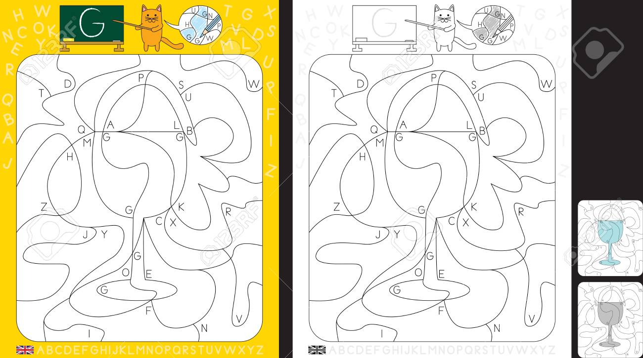 Worksheet for practicing letter recognition and fine motor skills