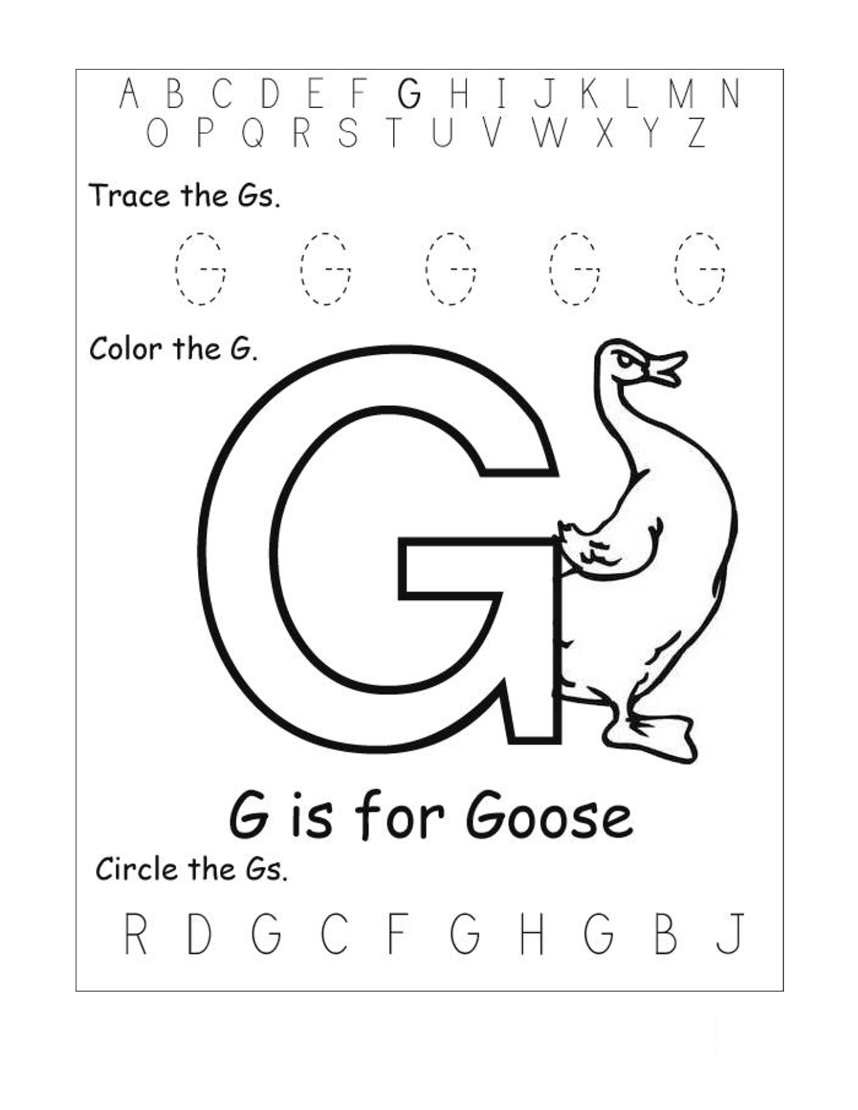 Trace letter g worksheets activity shelter printable alphabet letters alphabet worksheets letter g worksheets